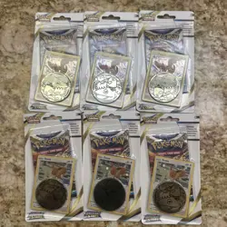Pokemon BRILLIANT STARS Eevee & Flapple Checklane Blister Packs lot of 6 sealed - Image 1