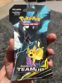 New sealed Pokemon Sun and Moon Team Up Sleeved Booster Pack - Image 1