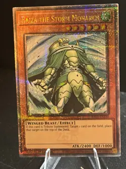 Yu-Gi-Oh! Raiza the Storm Monarch RA03-EN180 QCSR Holo 1st Ed - Image 1