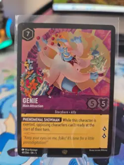 Disney Lorcana Shimmering Skies Genie Main Attraction 49/204 Foil - Image 1
