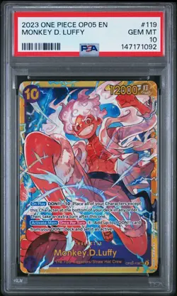 One Piece Monkey D. Luffy PRB01 SEC OP05-119 PSA 10 - Image 1