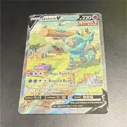Pokemon Golurk V Full Art Holo 182/203 Evolving Skies Ultra Rare - Image 1