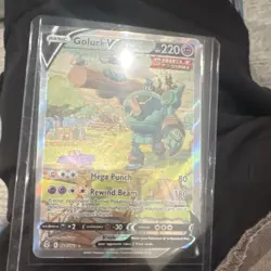 Pokemon TCG Golurk V 182/203 Evolving Skies Full Art Holo Ultra Rare 220 - Image 1