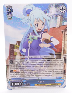 Weiss Schwarz Konosuba Aqua KS/W75-E073 RR English Anime Trading Card - Image 1