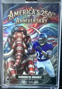 Derrick Henry 2026 MAMMOTH WILD CARD AMERICA’S 250th ANNIVERSARY 1/1 - Image 1