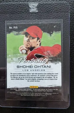 2018 DIAMOND KINGS PORTRAITS #P15 SHOHEI OHTANI PITCH ROOKIE CARD RC ANGELS - Image 2