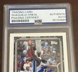 1992-93 Topps Shaquille O'Neal Rookie Card RC #362 PSA Authentic Auto - Image 5