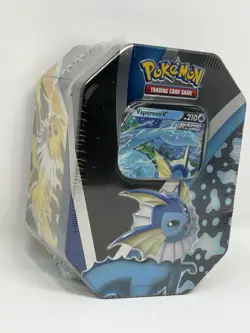 Pokemon TCG: 2021 Fall Eevee Evolutions Vaporeon V Tin New Factory Sealed - Image 3