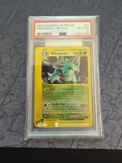 GEM MINT Pokemon: Nidoqueen #22/144 Skyridge 2003 Reverse Foil RARE - PSA 10 - Image 1