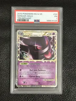 Pokemon Gengar Prime 94/102 - PSA 1 - HGSS Triumphant HeartGold SoulSilver Holo - Image 1