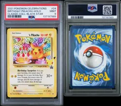 Pokemon Celebrations Classic Collection Birthday Pikachu Holo Promo #24 PSA 9 - Image 3