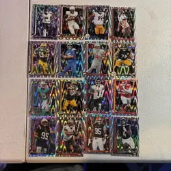 2025 Topps Chrome lot of Ray wave football cards (16) - Image 1