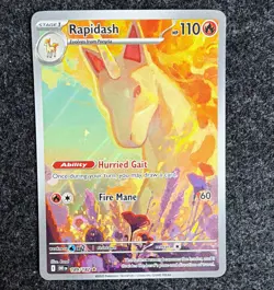 Pokemon TCG Rapidash Illustration Rare Full Art Holo Destined Rivals 189/182 EN - Image 1