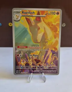 Pokemon TCG Destined Rivals Rapidash 189/182 Illustration Rare Full Art Holo - Image 1