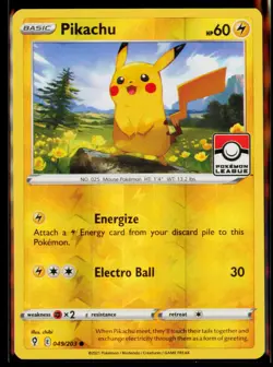 Pikachu - (Pokemon League) Reverse Holo Common League & Championship Cards 049/2 - Image 1