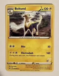Boltund - (#16 Pikachu Stamped) 076/202 Battle Academy 2022 Promo Pokemon Card - Image 1