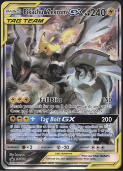 Pikachu & Zekrom GX SM168 Black Star Promo - Pokemon TCG Card MINT - Image 1