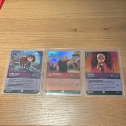 Disney Lorcana Wilds Unknown Foil 3-Card Lot Edna Mode Mr. Incredible Mirage - Image 1
