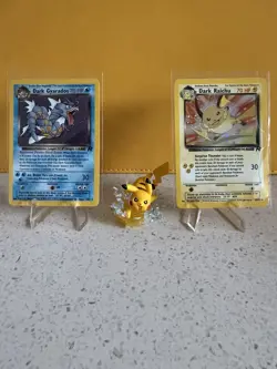 Dark Gyarados 8/82 Dark Raichu 83/82 Team Rocket Holo Pokemon Cards - Image 1