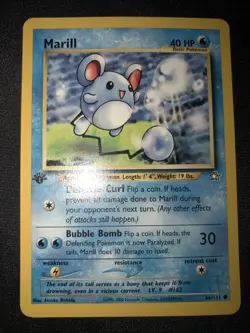 Marill 💧 1st Edition 🥇 Pokemon Card Neo Genesis 66/111 NM 💧 - Image 1