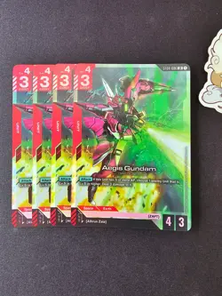 4x Aegis Gundam SR (ST04-006) Playset - Gundam TCG Card Game - English - Image 1
