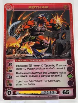 Chaotic Card : Rothar Dawn Of Perim 1st Edition Rare Creature - Image 1