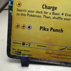 Pokemon Pikachu TCG Card 002/015 McDonald's 2024 Promo Holo NM - Image 5