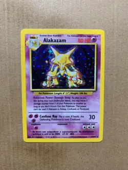 Alakazam 1/102 Base Set - Holo Pokemon Card - EXCELLENT - Image 1