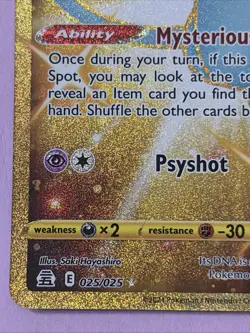 Mew 025/025 Celebrations 25th Anniversary Gold Card NM - Image 2