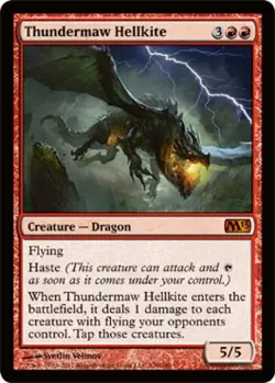 Thundermaw Hellkite -Foil Light Play MTG Magic 2013 Core Set - Image 1