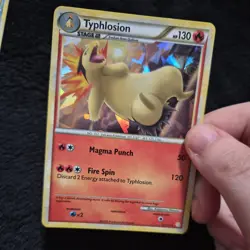 LP Pokemon TCG Typhlosion Card HeartGold & SoulSilver Cracked Ice Holo 32/123 - Image 2