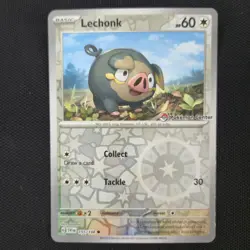 POKEMON CENTER Lechonk 155/198 Reverse Holo Stamped Promo Scarlet Pokemon Card - Image 2