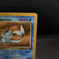 Vaporeon 12/64 Jungle Unlimited Holo Rare Pokemon Card LP But Beautiful - Image 5