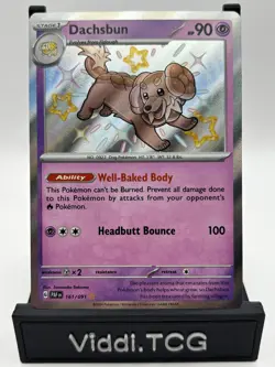 Pokemon Dachsbun 161/091 SV: Paldean Fates Holo Shiny Rare NM - Image 1