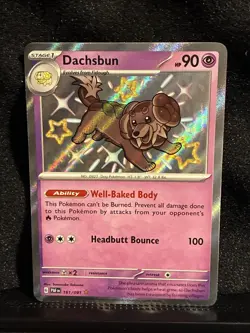 Pokemon TCG Dachsbun 161/091 SV Paldean Fates Shiny Rare Holo (English) - Image 1