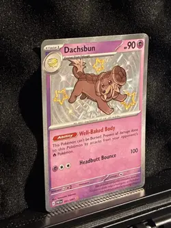 Pokemon TCG Dachsbun 161/091 SV Paldean Fates Shiny Rare Holo (English) - Image 2