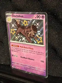 Pokemon TCG Dachsbun 161/091 SV Paldean Fates Shiny Rare Holo (English) - Image 3