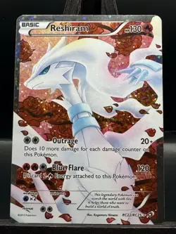 Reshiram (Full Art) RC22/RC25 Legendary Treasures: Radiant Collection Holo NM - Image 1