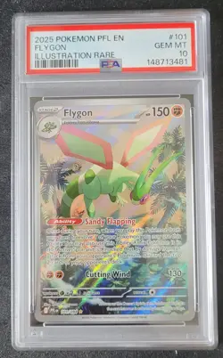 PSA 10 Flygon 101/094 Phantasmal Flames 2025 Holo Pokemon TCG Card - Image 1