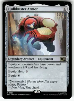Hulkbuster Armor Rare 107 Near Mint Commander: Marvel Super Heroes MTG M-07 - Image 1