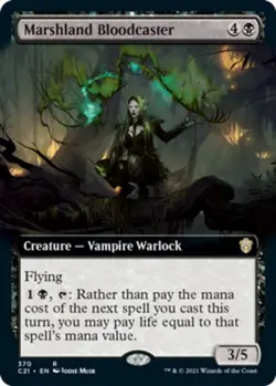 x1 Marshland Bloodcaster - Extended Art R MTG Commander 2021 M/NM, English - Image 1