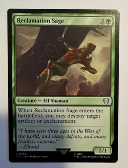 Reclamation Sage Magic the Gathering LTC Lord of the Rings Commander LTR MTG NM - Image 1