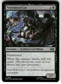 Venomized Cat 801 Commander: Marvel Super Heroes Magic: The Gathering Foil NM - Image 1