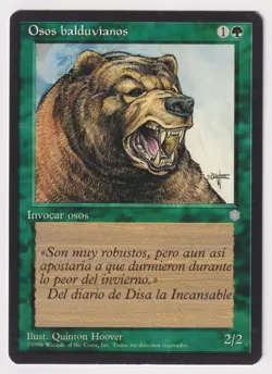 Spanish Balduvian Bears Proof LP Ice Age Artist Quinton Hoover 1996 MTG Magic AP - Image 1