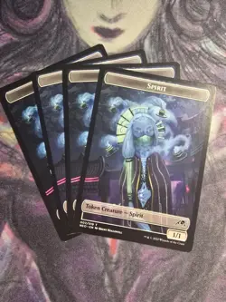 MTG 4x Spirit Token # 2 Kamigawa: Neon Dynasty Magic the Gathering x4 - Image 1