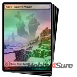 Foil Snow-covered Wastes (309) (full Art) X4 M/NM Magic MTG Modern Horizons 3 - Image 1