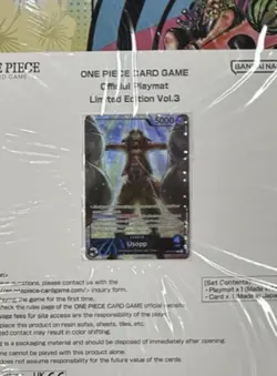 One Piece TCG Sealed Official Playmat Limited Edition Vol 3 w English Promo - Image 2