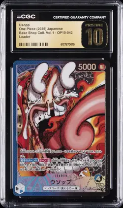 2025 ONE PIECE BASE SHOP COLL. JAPANESE LEADER #OP10-042 USOPP CGC 10 PRISTINE - Image 1