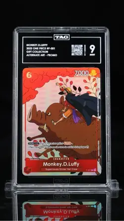 One Piece Monkey.D.Luffy P-001 Gift Collection Alternate Art Promo TAG 9 - Image 1