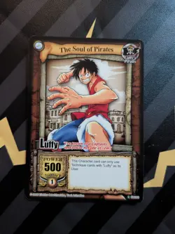 One Piece CCG Luffy The Soul of Pirates Character CH009 EN 2005 Power 500 - Image 1